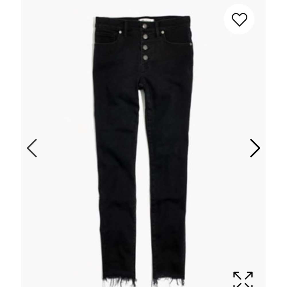 Madewell 9” High Rise Skinny Jeans Black 27-28 P